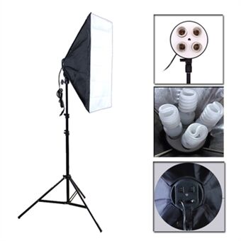 Softbox Lighting Kit Photography Continuous Photo Studio Light System för YouTube-videoinspelning (Soft Box Storlek: 20 "x 27,5")