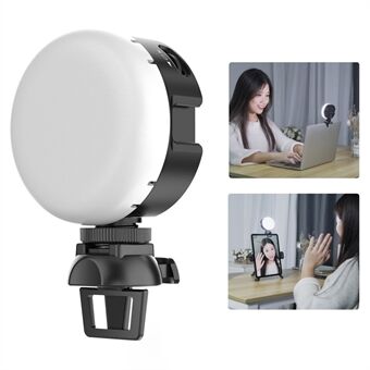 VIJIM CL01 cirkulär videokonferens LED-lampa med klämma LED Universal för iPad Tablet PC Laptop Telefon Fyllningslampa