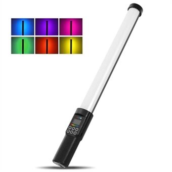 YB130 Handhållen RGB LED-videoljus Bärbar Fill Light Wand Stick Support 3000-6500K Justerbar för videofotografering (standardversion)