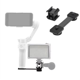 HSP0013 LED Video Fill Light Mount Cold Shoe Mikrofonhållare för DJI OM 4 / OSMO Mobile 2/3 / Zhiyun Smooth 4 / Feiyu Vimble vloggficka