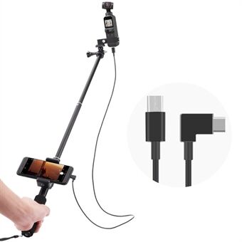 Selfie Stick för DJI Osmo Pocket 2 Handhållen Gimbal Stabilizer Type-C/Android Phone Clip Module Extension Pole - Type-C to Type