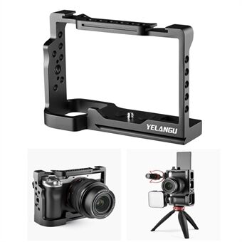 YELANGU C24-A Quick för Sony Alpha 7C Professional Camera Video Rig med 1/4 "3/8" adapter