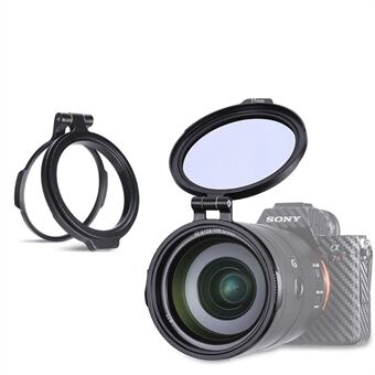 UURIG 67 mm ND-filter Quick Release Linsfäste Ring Adapter Flip Cover Fäste för DSLR-kamera