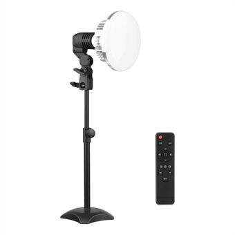 Bordsfotografering LED-belysningskit med hållbar 150 W glödlampa Dimbar 3200K-5500K + E27 Stand + bordsstativ + fjärrkontroll för hemmastudiofotografering - EU-kontakt