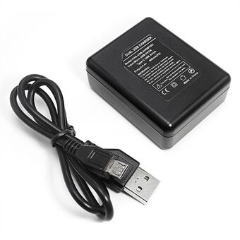 AT630 2-plats Batteriladdare + Micro USB-kabel för GoPro Hero 5 Black Actionkamera