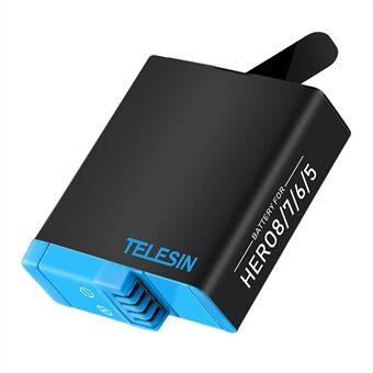 TELESIN GP-BTR-801 1220mAh Batteri för GoPro Hero 5 / 6 / 7 / 8 Kamera Fullt Avkodad Batteribytesdel