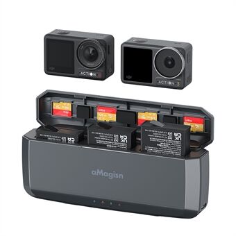 AMAGISN 7710mAh Snabbladdande Powerbank för DJI Osmo Action 4 / 3 Action Kameratillbehör