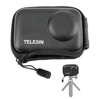 TELESIN OA-BAG-002 För DJI Osmo Action3 PU Läder+EVA Förvaringsskyddsväska med halvöppen dragkedja