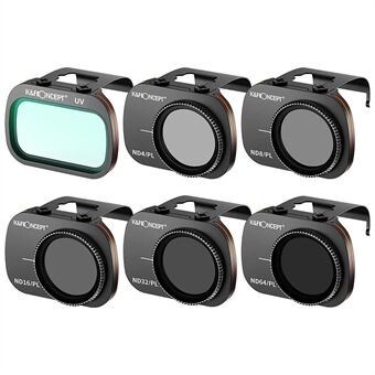 K&F CONCEPT SKU.1932 Multi-Coated UV / ND-PL Polarizer Filter Set för DJI Mavic Mini / Mini 2 / Mini SE / Mini 2 SE AGC Optical Glass Drone Filter