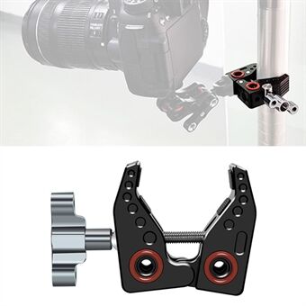 F45057 Crab Claw Clip Mount Adapter Clamp Magic Arm Holder Clamp med 1/4 3/8 gänga för stativ Video Light Monitor