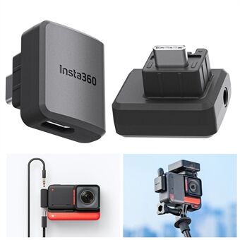 ORS-YPZJT-360 för Insta360 One RS Mic Adapter Laddnings-/ljudadapter 3,5 mm / Type-C-ingång extern mikrofonadapter