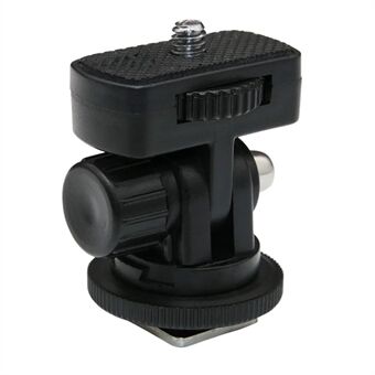 C034 Hot Shoe Mount Adapter med 1 / 4 skruv för kamera Flash Fill Light Monitor